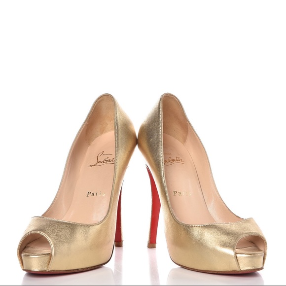 Christian Louboutin Shoes - CHRISTIAN LOUBOUTIN Very Prive 120 Peep Toe sz 36
